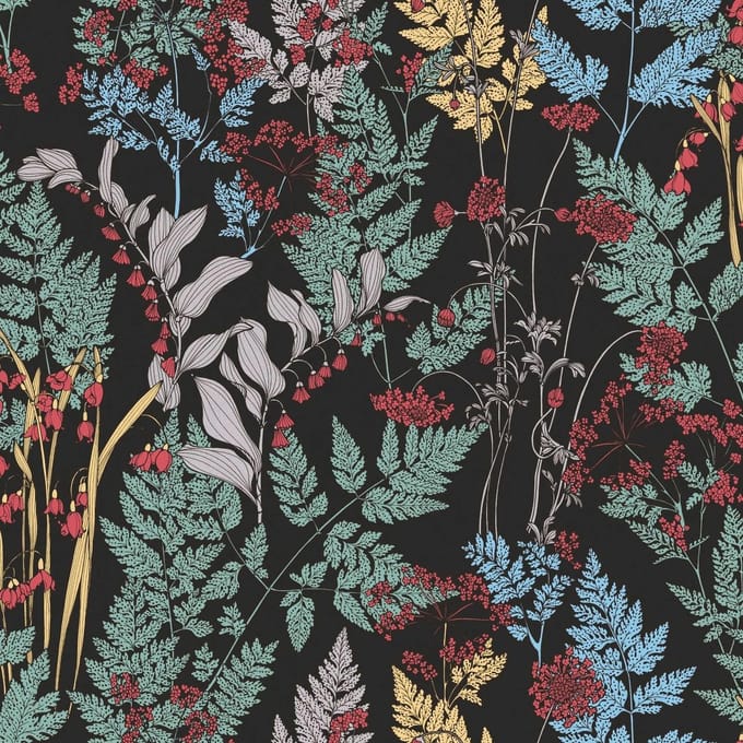 BLOEMEN EN BLADEREN BEHANG | Botanisch - meerkleurig bont - "Architects Paper" A.S. Création Floral Impression