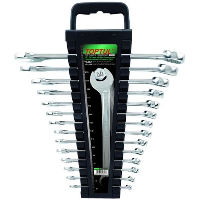 Schroeven- en steeksleutelset TOPTUL 14st(6-24 mm) HiPerformance