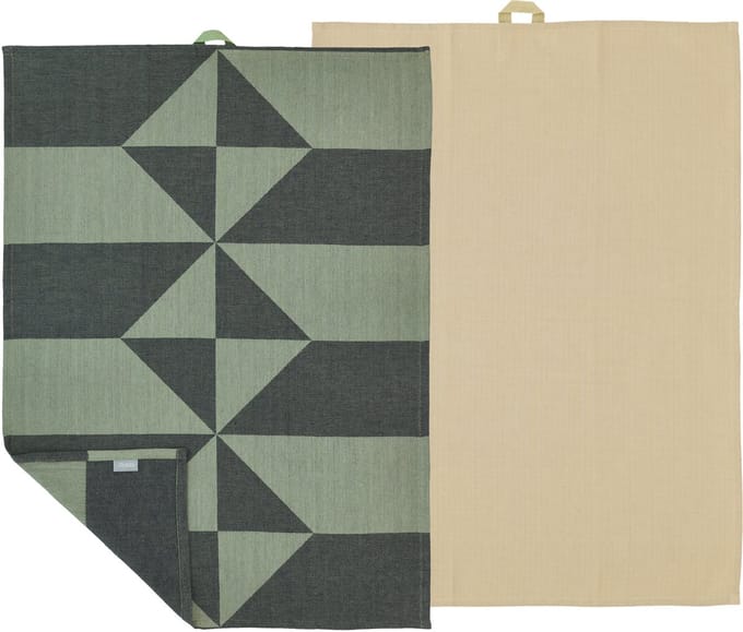 Södahl Twist Theedoek 50 x 70 cm 2 stuks Hedge Green