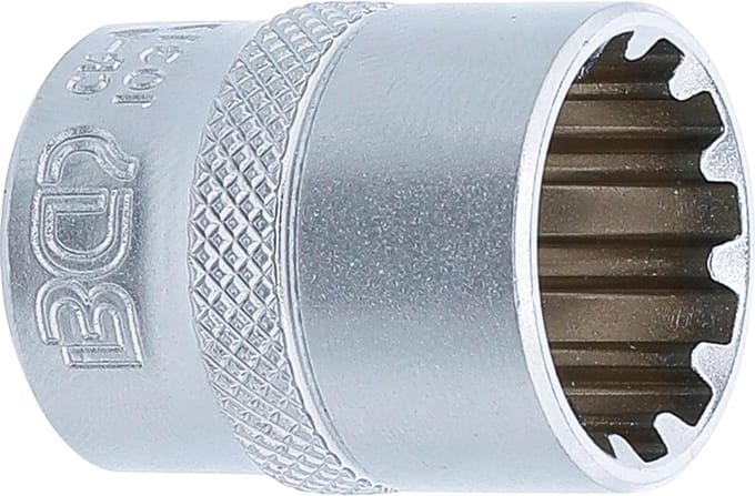 Dopsleutel Gear Lock - Multiprofiel Dop - Klus Werk - Chroom-vanadium Staal - 17 mm - Mat Verchroomd