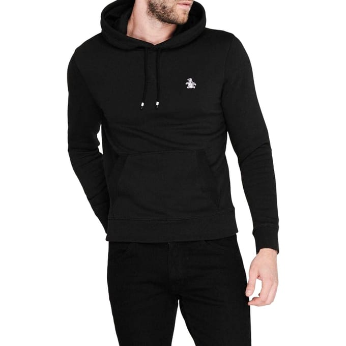 Original Penguin Heren Popover Hoodie (Zwart)