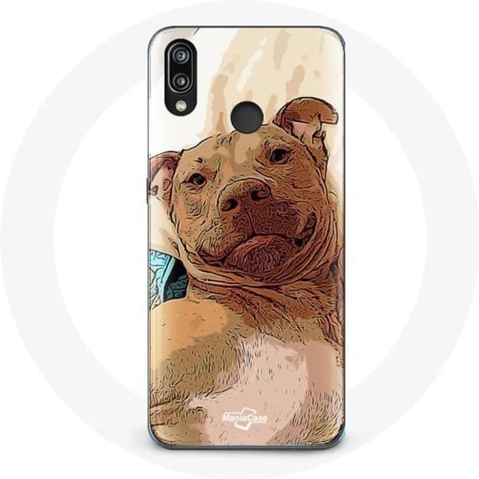 Coque - Huawei - P20 Lite - Marron - American Pit Bull Terrier - Souple marron