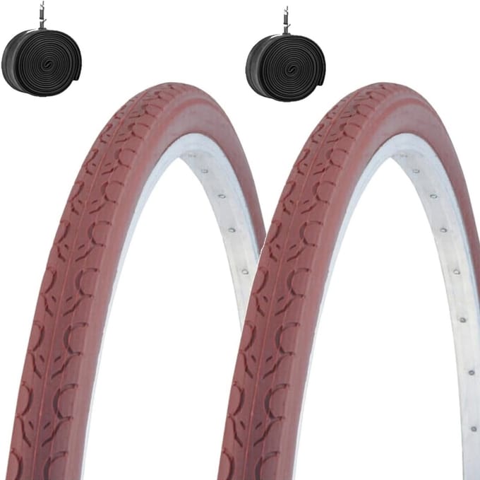 Fietsbanden Set - Stadsfiets Banden - Comfortabel Fietsen - Inclusief Binnenbanden - 700 x 35C - Bruin