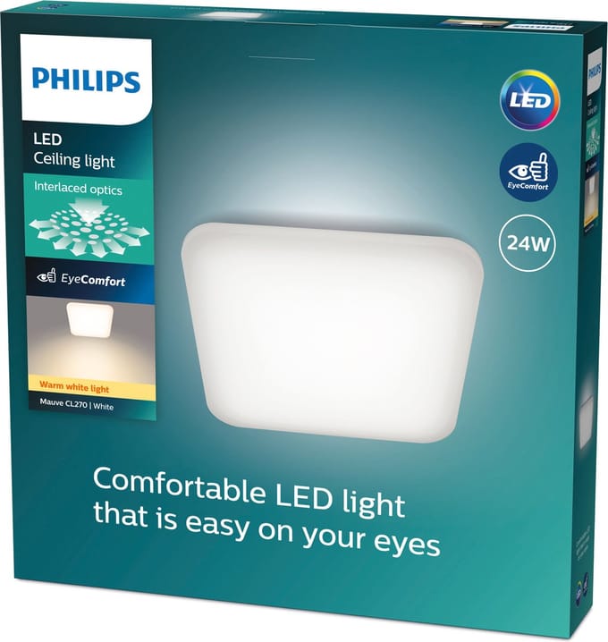 Philips Mauve plafondlamp Wit 2700K 24W