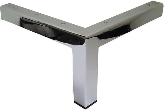 FLE - Stalen meubelpoot chroom hoek 3 bij 3 cm en hoogte 13 cm