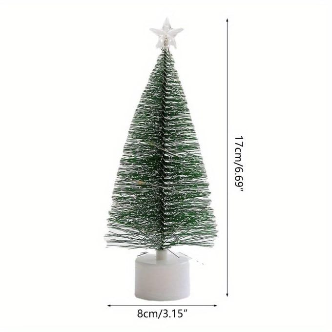 17cm LED Mini Kerstboom met Meerkleurige Lichtslingers Kleine Kerstboom gray