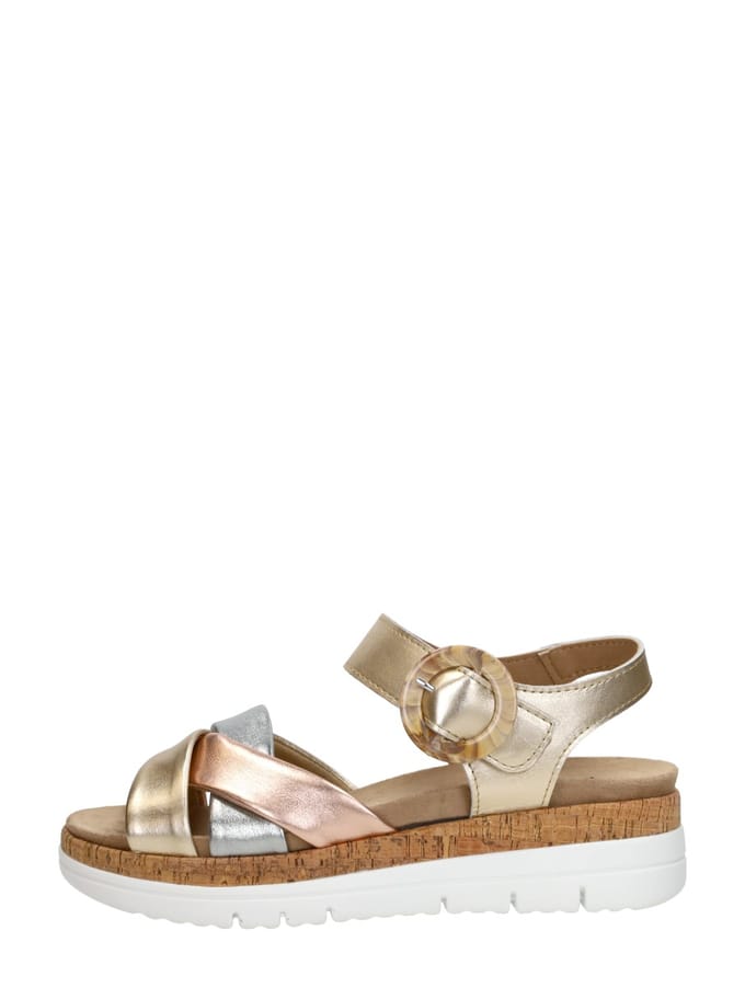 SUB55 Comfort Collection Sami 02 Sandalen Plat - Goudkleur - Maat 37