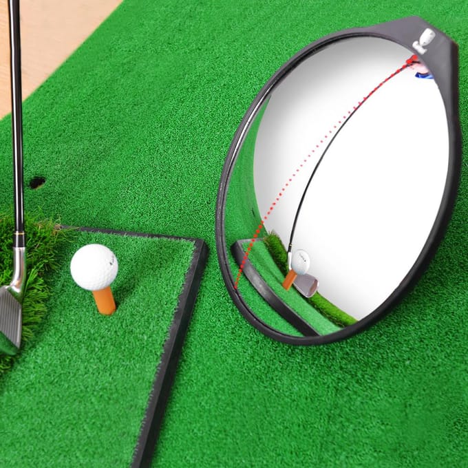 Groothoek Golf Bolle Spiegel voor Swing en Putten Golf Trainingshulp green
