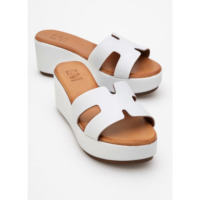 Lia Leer Platform Sandaal (Women)