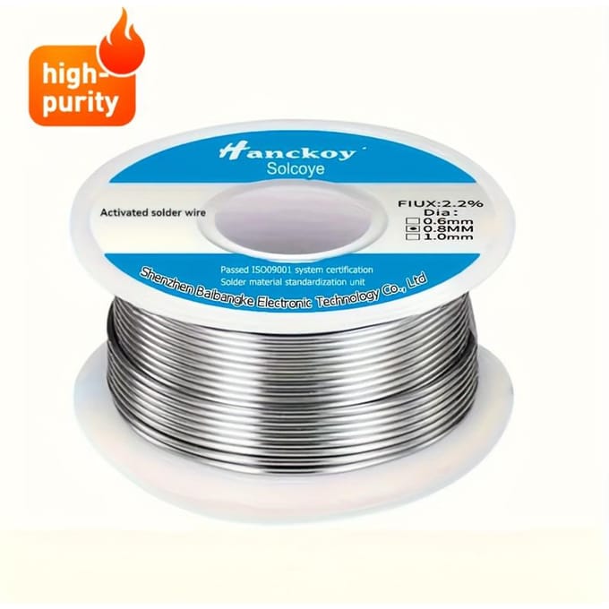 0,8 mm Laagtemperatuur Soldeerdraad - Geactiveerd Soldeer, Spoel van 50 Gram Soldeerdraad 0.8mm