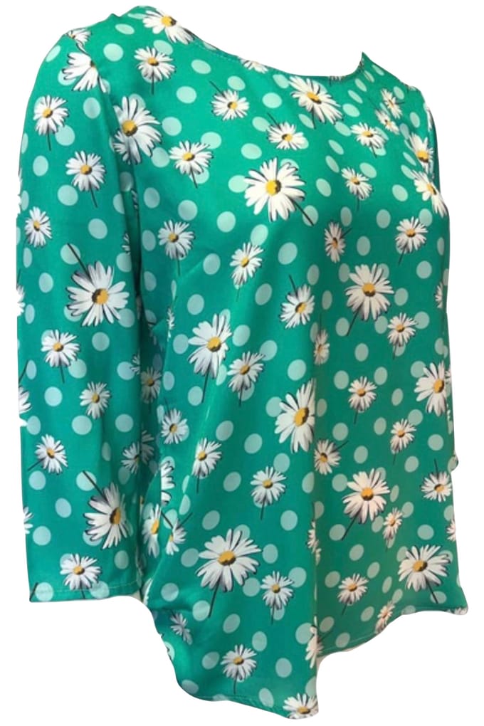Mucho Gusto Blouse Genova 001 Green Größe: S | Blusen Outlet | Damen | Grün