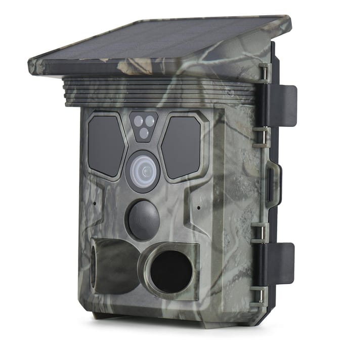 4K 50MP Zonne-Trailcamera 120 graden Detectiehoek Wildcamera Nachtzicht IP65 Waterdicht Jachtcamera voor camouflage