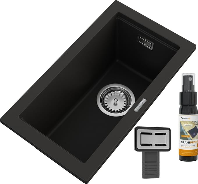 Onderbouw Granieten Spoelbak Granitan Tuga28 met Sifon – Compleet Set