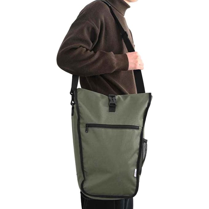vidaXL - Fietstas - Olijfgroen - 34 - x - 16 - x - 59 - cm - Polyester