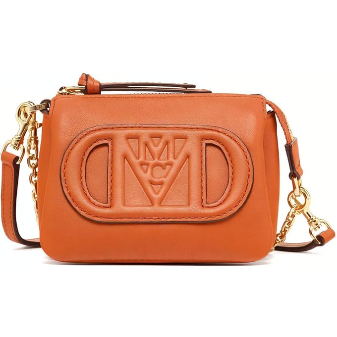 MCM Mode Travia Logo Reliëfpatroon Mini Clutch Dames clutch Bruin MYZDALD02C8001 Basic Set (Bag+Dust Bag) brown