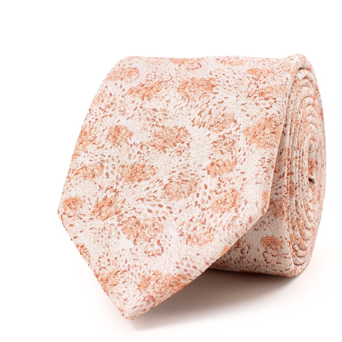 TRESANTI | GEREMIA | Silk tie with a wavy pattern | Orange