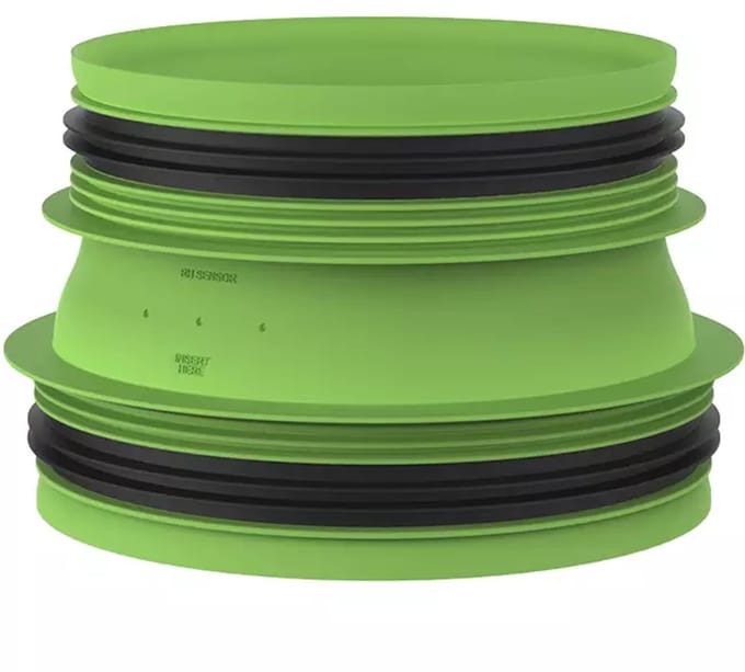 Duco aansluitstuk met rubber D160-D180 (M/M)