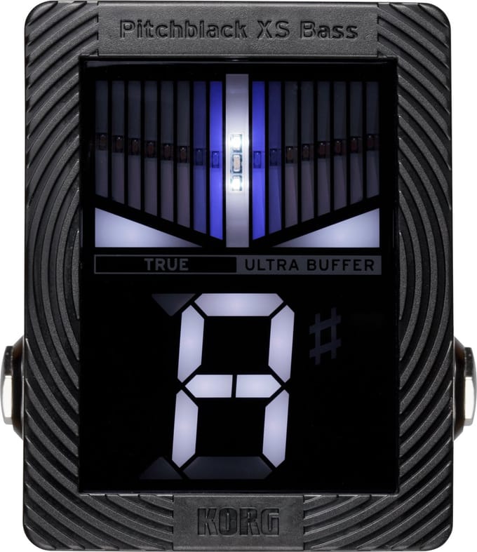Korg Pitchblack XS Bass CHROMATISCHE PEDAL STEMAPPARAAT, speciaal voor basgitaren met groot display.