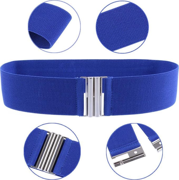 Luxe Elastische Riem voor een jas | Blauw