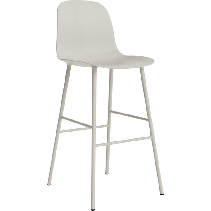 Normann Copenhagen Form Barstoel staal - NormannCopenhagenFormLightGrey - 75 cm