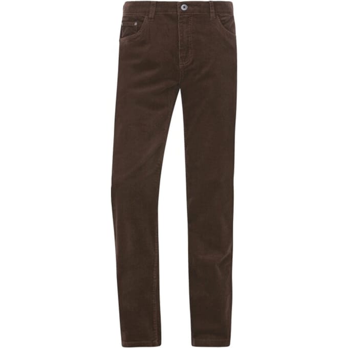 Jan Vanderstorm herren Corduroy Broek - 68 - bruin - Plus Size