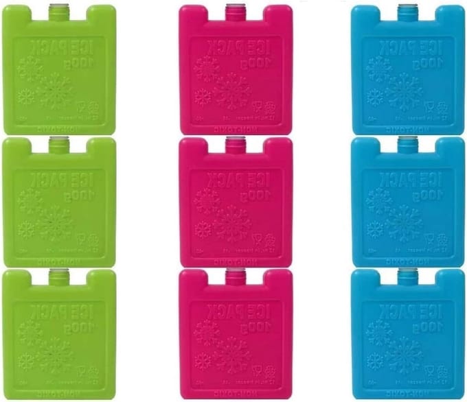 Mini Koelblokjes - Kleine Vrieselementen - Koelbox Vullen - Herbruikbaar - Set van 3 - Blauw