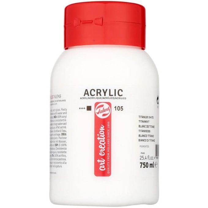 Talens Art Creation Acrylverf Pot 750 ml Titaanwit 105