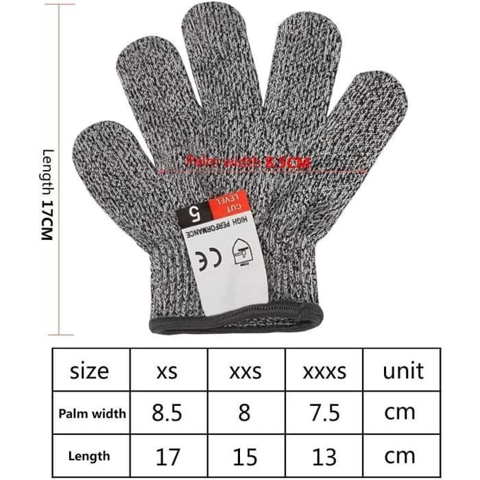 Gants de protection - Noname - Gants anti-coupure - Niveau 5 - Lavables - Taille ajustable