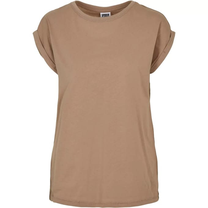 Urban Classics - Extended Shoulder Dames T-shirt - S - Creme