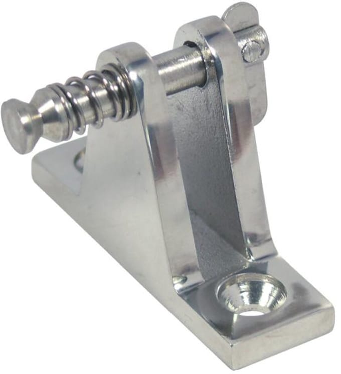 RVS dekplaat 90gr. met uitneembare pin