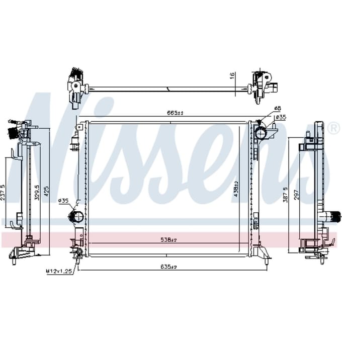 Radiator, motorkoeling NISSENS 606472