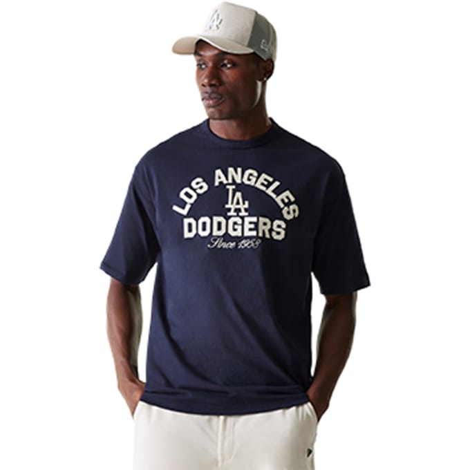 New Era MLB Heritage Oversized Los Angeles Dodgers T-shirt Blauw
