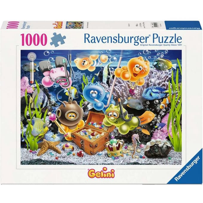 Ravensburger puzzel Gelini onderwater plezier 1000 stukjes cartoon.