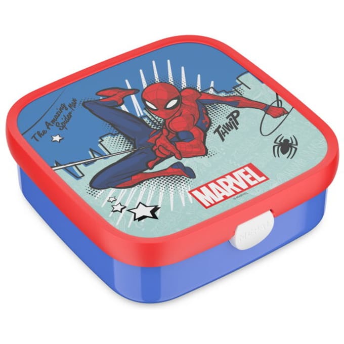 Mepal Bento lunchbox groot Campus - 1.25 l - Inclusief 2 uitneembare lekdichte bentobakjes & vorkje - Spiderman