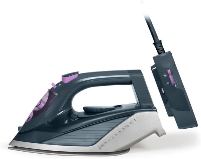 RONN® Strijkijzer Draadloos - Strijkijzer - Stomer Kleding - Grijs - 31cm x 14cm x 16cm