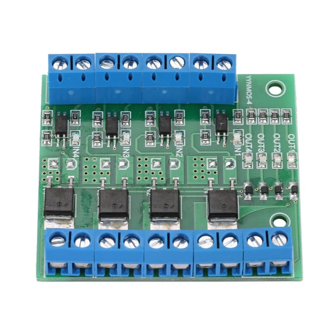 PWM 4-kanaals MOS FET Module PLC Versterker Printplaat Drivermodule 320V naar 3.727VDC 10A