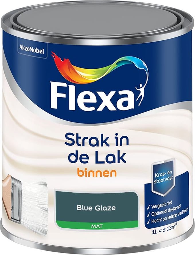 Flexa - Strak In De Lak Binnenlak Mat - Blue Glaze - Mengverf - 1 L