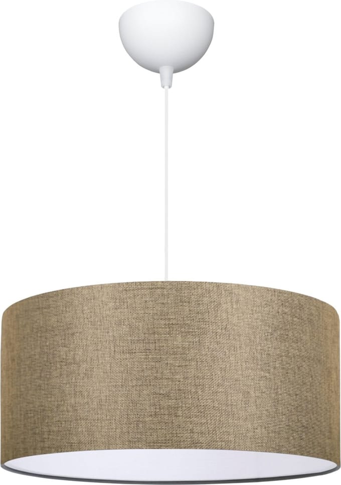 Design hanglamp Sutton 21x38 cm E27 wit en beige