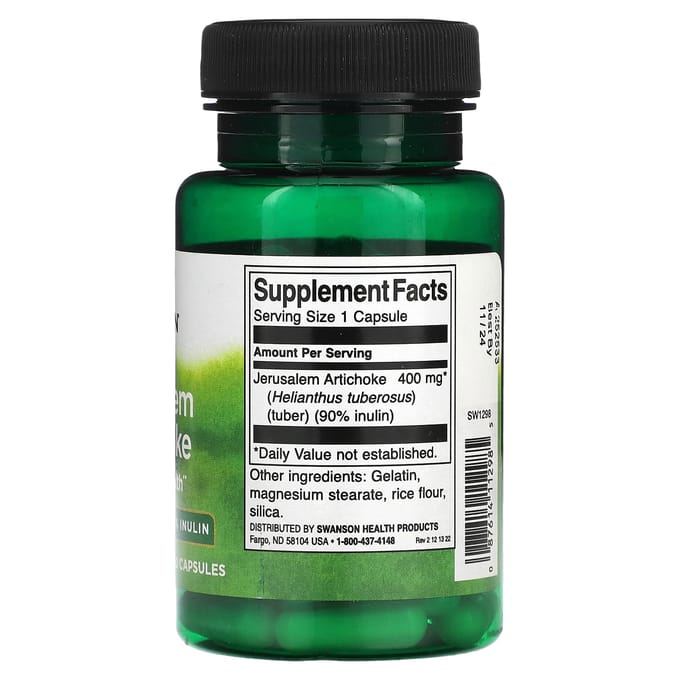 Prebiotische Aardpeer, 400 mg, 60 capsules