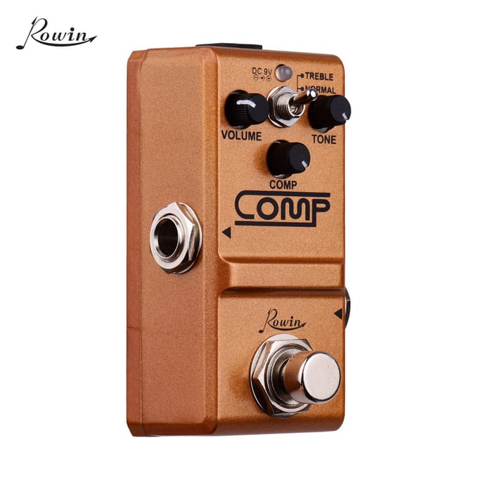 Rowin – pédale d'effet pour guitare, compresseur, True Bypass orange