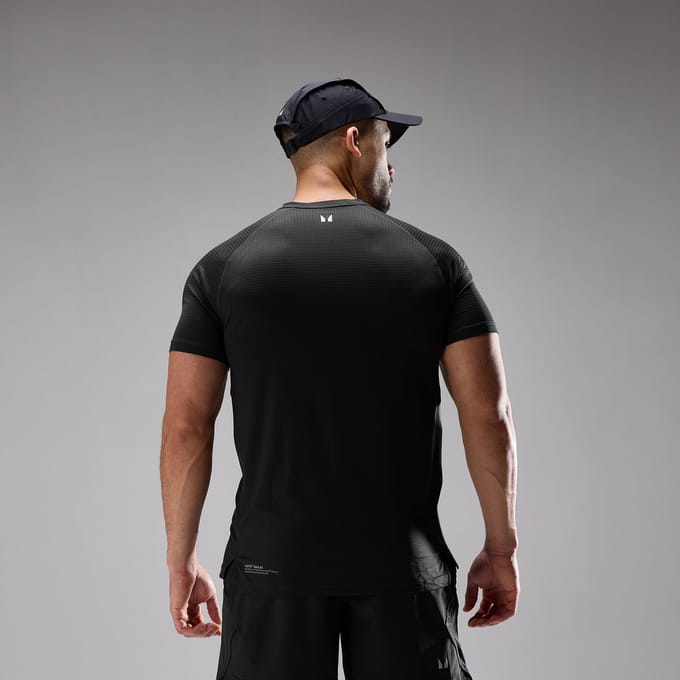 MP Training Ultra Geruit T-shirt voor Heren - Zwart - S