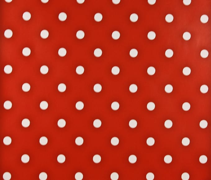 Dutch Wallcoverings Papierbehang stippen - rood/wit