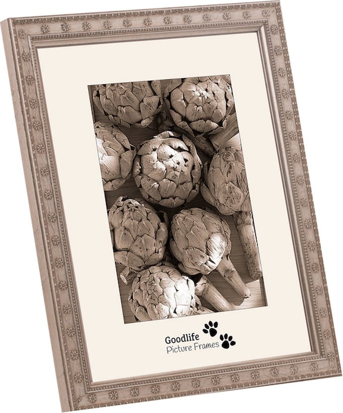 Houten Fotolijst Fleur Zilver-20x50