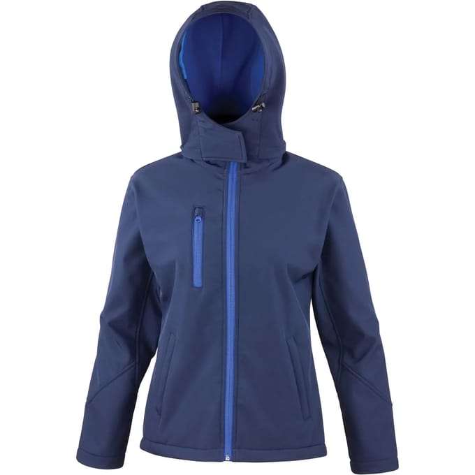 Result Women´s TX Performance Hooded Soft Shell Jacket RT230F - Navy/Royal - XXL