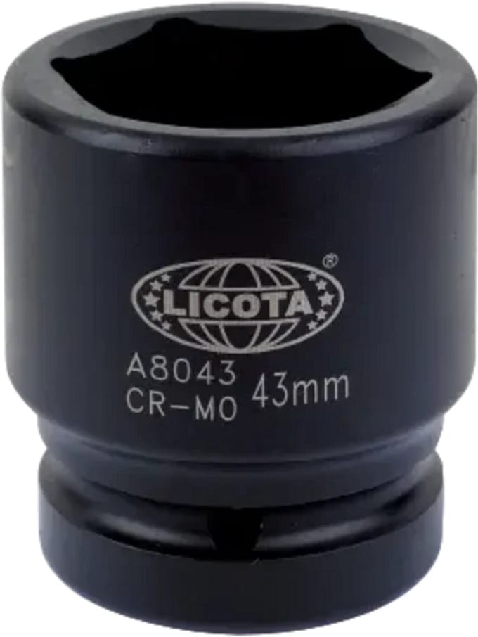Slagschroefdop 1 inch 70mm kort - professionele kwaliteit