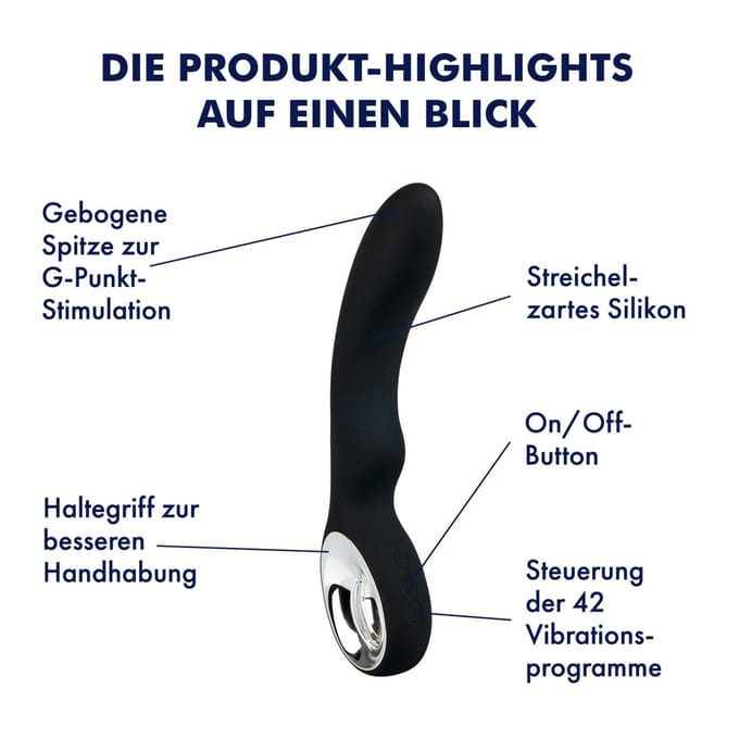 Deluxe G-Punkt-vibrator, 25 cm