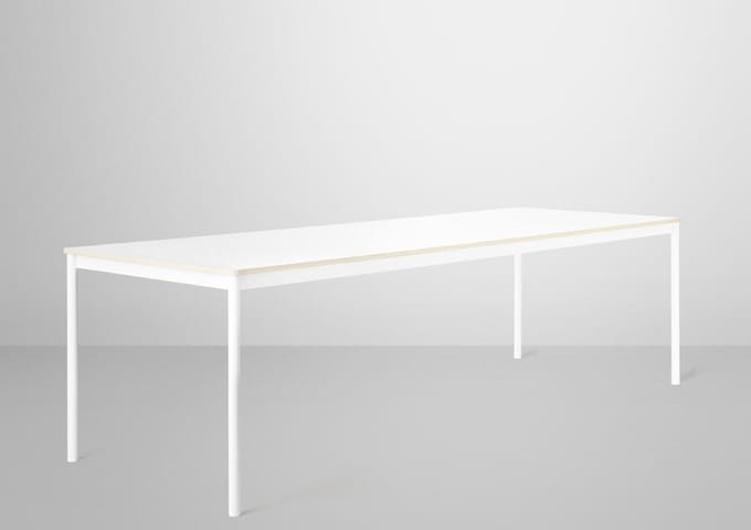 Muuto - Base tafel - wit laminaat - wit - gelakte kanten - XL