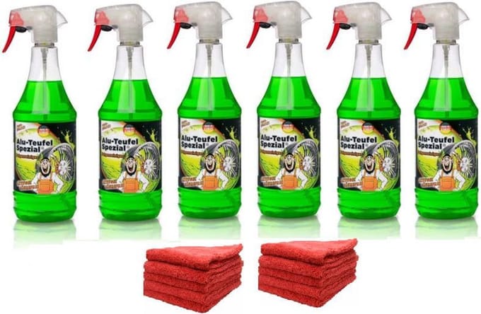 Alu Teufel Speciaal Velgenreiniger 6 x 1L + 10 microvezel