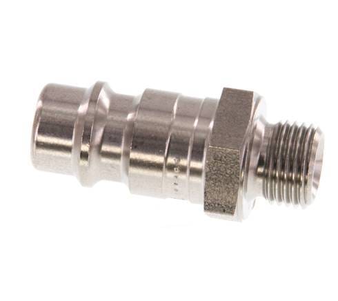 RVS DN 7.2 (Euro) Luchtkoppeling Insteeknippel G 1/8 inch Buitendraad - CLP7-M-S-018