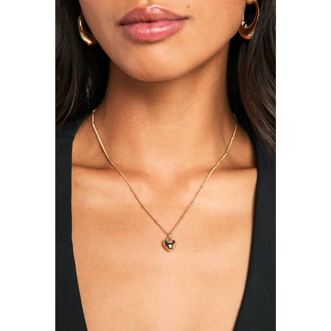 boohoo Dames Harthanger Ball & Chain Ketting | Goud
